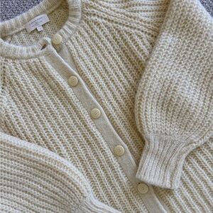 Sézane Emilie cardigan Butter Yellow